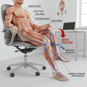 علت خواب رفتن پا در حالت نشسته